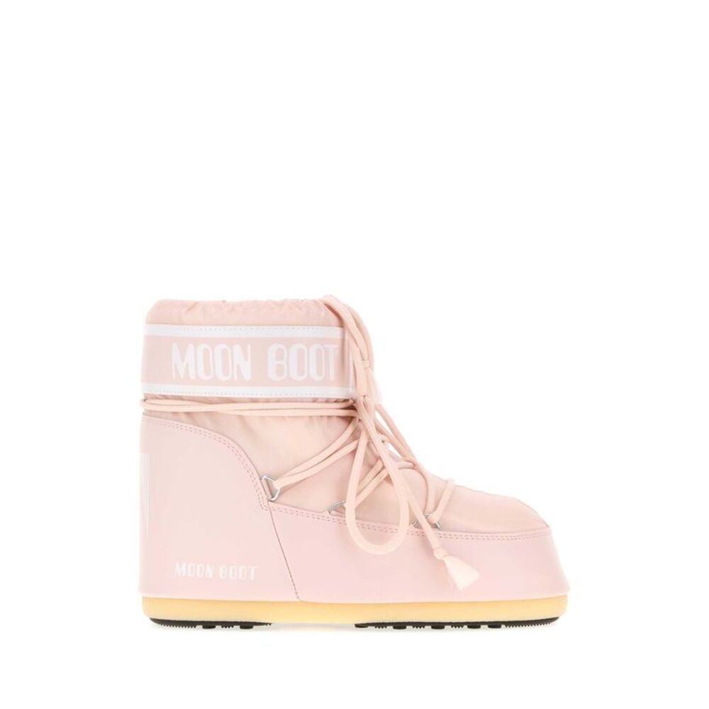 Moon Boot Unisex Light Pink Nylon Icon Low Ankle Boots